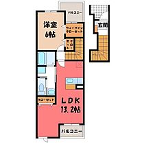 ベルドミール参番館  ｜ 栃木県宇都宮市鶴田町（賃貸アパート1LDK・2階・51.13㎡） その2