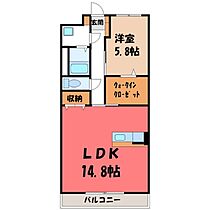 ユーミー桜  ｜ 栃木県宇都宮市桜1丁目（賃貸マンション1LDK・2階・52.52㎡） その2