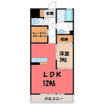 エルスリー緑  ｜ 栃木県宇都宮市西一の沢町（賃貸アパート1LDK・2階・41.23㎡） その2