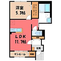 仮)ロココモダン御幸  ｜ 栃木県宇都宮市御幸ケ原町（賃貸アパート1LDK・1階・46.75㎡） その2