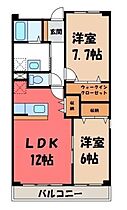 ル・ボヌール  ｜ 栃木県宇都宮市竹林町（賃貸マンション2LDK・4階・61.03㎡） その2