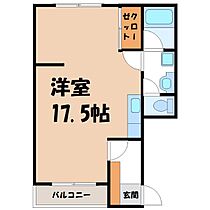 ラ・フォンテーヌ  ｜ 栃木県宇都宮市西2丁目（賃貸マンション1R・3階・37.92㎡） その2