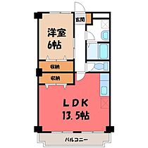 マリッチYS A  ｜ 栃木県小山市粟宮1丁目（賃貸マンション1LDK・3階・48.50㎡） その2