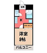 レジデンス大寛  ｜ 栃木県宇都宮市大寛2丁目（賃貸マンション1K・7階・25.20㎡） その2