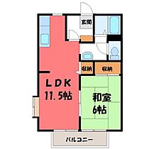 トライステージ  ｜ 栃木県小山市大字土塔（賃貸アパート1LDK・2階・40.92㎡） その2