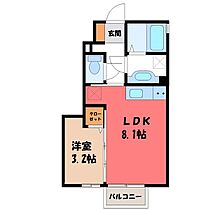 Reve・ｋ  ｜ 栃木県宇都宮市鶴田町（賃貸アパート1LDK・1階・29.47㎡） その2