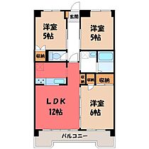 プレジデントマンション  ｜ 栃木県小山市本郷町2丁目（賃貸マンション3LDK・7階・61.98㎡） その2