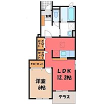 プレーザントハウス F  ｜ 栃木県鹿沼市村井町（賃貸アパート1LDK・1階・45.72㎡） その2