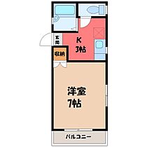 翔美ハイツ II  ｜ 栃木県宇都宮市西川田東町（賃貸アパート1K・1階・20.00㎡） その2