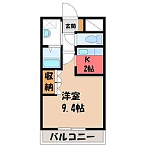 クローバーハウス D  ｜ 栃木県宇都宮市インターパーク2丁目（賃貸アパート1K・2階・30.00㎡） その2