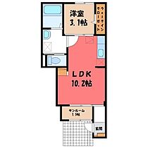 ジョイ ハウス  ｜ 栃木県下都賀郡壬生町幸町1丁目3-11（賃貸アパート1LDK・1階・36.25㎡） その2