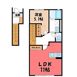 JR東北新幹線 宇都宮駅 バス9分 平松自転車屋前下車 徒歩2分 2階/-