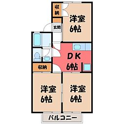 セジュールan2号館 3DKの間取図画像