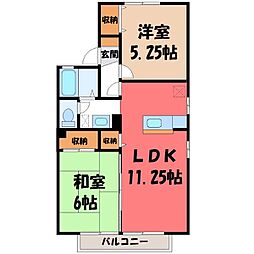 アネックスA 2LDKの間取図画像