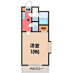 ArtNest 1Kの間取図画像