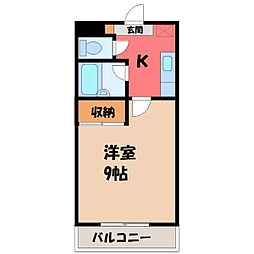 CITYM・56 1Kの間取図画像