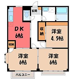 🉐敷金礼金0円！🉐東北本線 宇都宮駅 バス10分 桜小学校…