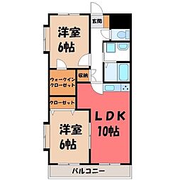 アルヴィラージュ 2LDKの間取図画像