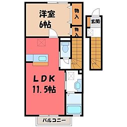 JR東北本線 雀宮駅 徒歩19分 2階/-