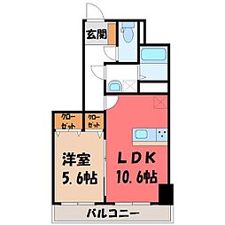 サンモールF.K.D 1LDKの間取図画像
