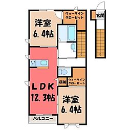 ベルウッド2A 2LDKの間取図画像