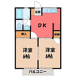 JR東北本線 宇都宮駅 バス20分 東高校前下車 徒歩5分 1階/-