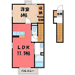 JR東北本線 雀宮駅 徒歩32分 2階/-
