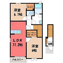 JR東北本線 石橋駅 バス29分 上大沼下車 徒歩10分 2階/-
