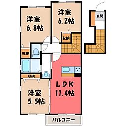 宇都宮芳賀ライトレール線 陽東3丁目駅 徒歩20分 2階/-