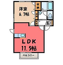 JR東北新幹線 宇都宮駅 バス28分 航空学校前下車 徒歩6分 1階/-