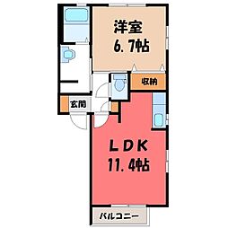 JR東北本線 雀宮駅 バス22分 寿鶴薬師堂下車 徒歩5分 1階/-