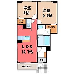 真岡鐵道 北真岡駅 徒歩5分 1階/-