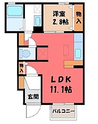 JR東北本線 岡本駅 バス4分 バス栃木県JAビル前下車 徒歩11分