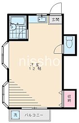 東陽ハイツ ワンルームの間取図画像
