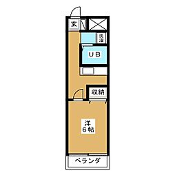 東京メトロ東西線 西葛西駅 徒歩3分の賃貸マンション 1階1Kの間取り