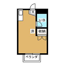 ガーデンハイム ワンルームの間取図画像