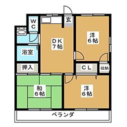 アワーズ・イン 3DKの間取図画像