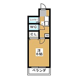 アリスヴィラ 1Kの間取図画像