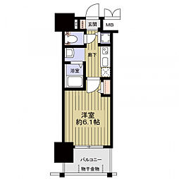ララプレイス新大阪シエスタ 1Kの間取図画像