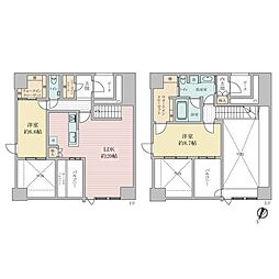 グランドメゾン京町堀タワー 2LDKの間取図画像