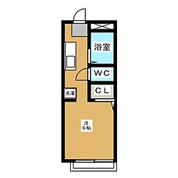 エクセルIII 1階ワンルームの間取り