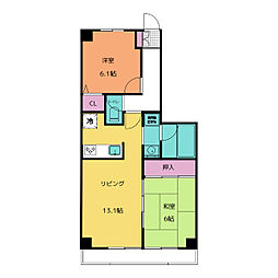 ロイヤルステージ本千葉 2LDKの間取図画像