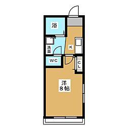 ヴィラみのり都賀 1Kの間取図画像