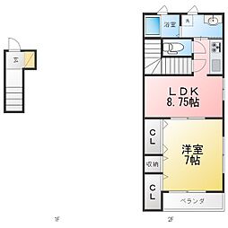 ナリトモ蘇我A 1LDKの間取図画像