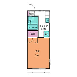 コーポオオツカ 1Kの間取図画像