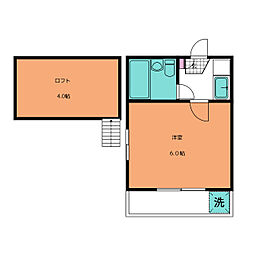 ジュネパレス稲毛第4 1Kの間取図画像