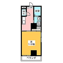 第8横土ビル 1Kの間取図画像