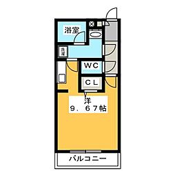 リブリ-Persimmon 1Kの間取図画像