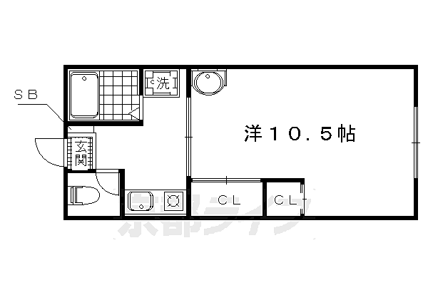 グリーンハイツ紫野 西7｜京都府京都市北区紫野上柏野町(賃貸アパート1K・2階・27.00㎡)の写真 その2