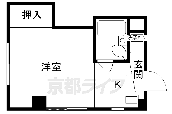 山下マンション 303｜京都府京都市右京区山ノ内西八反田町(賃貸マンション1K・3階・19.73㎡)の写真 その2